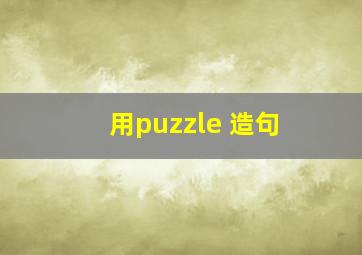 用puzzle 造句